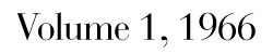 Volume 1 (1966)